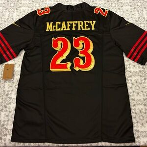 Nike Christian Mccaffrey #23 49ers Faithful To The Bay Black Jersey MEDIUM